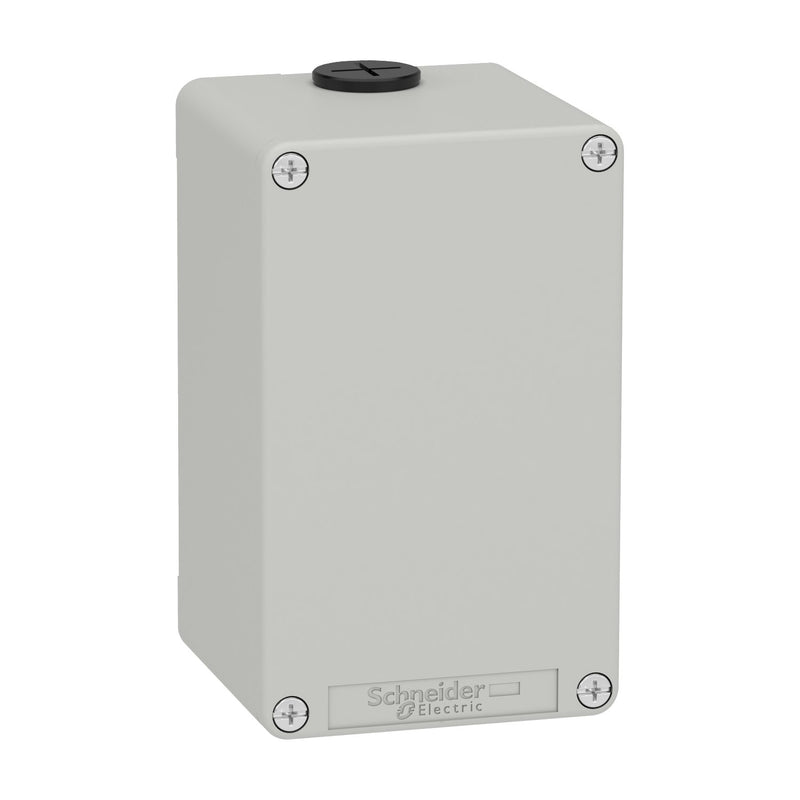 Schneider Electric - Gehäuse für Befehls- und Meldegeräte Leergehäuse XAP, Metall XAPD24 grau, ohne Bohrung