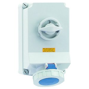 Bals Elektrotech - CEE-Steckdose abschaltbar, abgesichert (IEC 60309) Wandsteckdose abschaltbar 16606 verriegelt 63A 3p 2