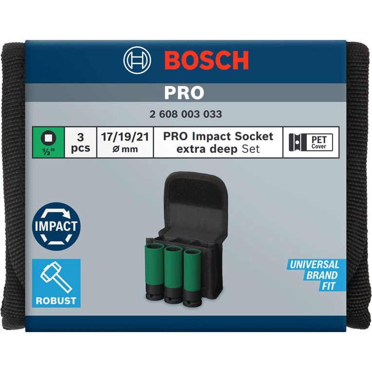 Bosch - Steckschlüsselset PRO Impact 2608003033 Steckschlüssel-Set