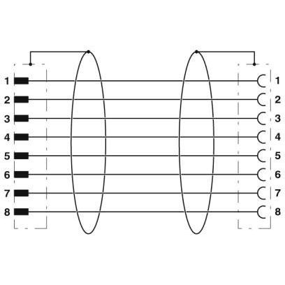 Phoenix Contact - Konfektioniertes Sensor-Aktor-Kabel Sensor-/Aktor-Kabel SAC-8P-M 8MS#1404134