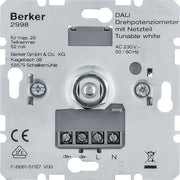 Berker - Steuergerät für Lichtregelsystem DALI Drehpotenziometer 2998 Tunable wh m.Netzt