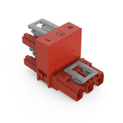WAGO - Kompaktverteiler für steckbare Gebäudeinstallation h-Verteiler 3-polig 770-936 Kod. P,rot − 50 Stück