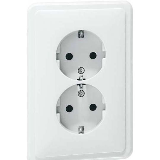 Peha - Schalter-/Steckdosenkombination SCHUKO-Steckdose H 80.6412.02 SI 2fach,reinweiß