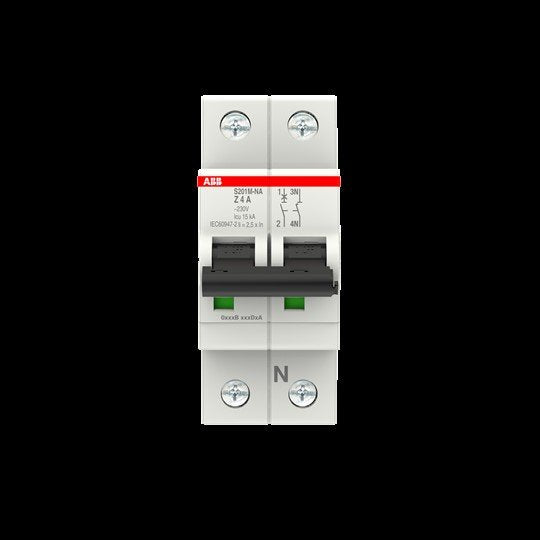 ABB Stotz S&J - Leitungsschutzschalter Sicherungsautomat S201M-Z4NA 10 kA, 4 A, 1P+NA