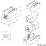 EFB-Elektronik - Modulare Kupplung Modular-Kupplung 1:1 RJ45 37529.1 Cat.5E