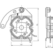 DELTA DORE - Zubehör/Ersatzteile für Tor-/Rollladenantriebe Click-Antriebslager 4015K-17 heroal,rechts