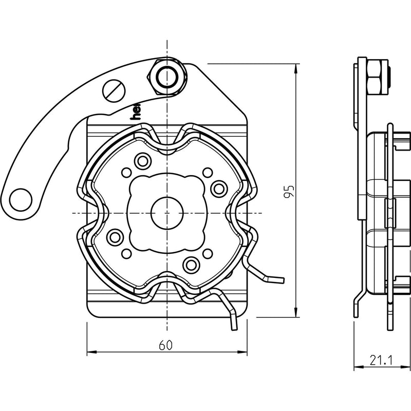 DELTA DORE - Zubehör/Ersatzteile für Tor-/Rollladenantriebe Click-Antriebslager 4015K-17 heroal,rechts