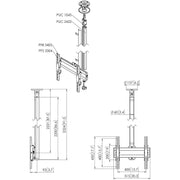Vogels - Halterung für Audio-/Videosysteme Einzelprofil VESA 400x400 CT242244 sw Connect-It,220cm
