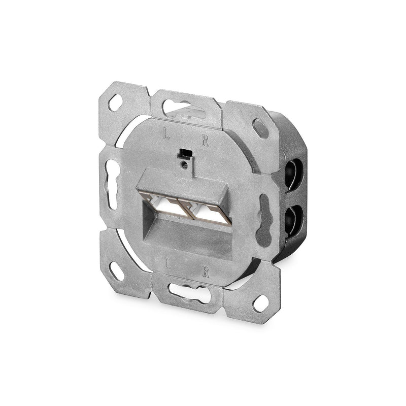 DIGITUS - Kommunikationsanschlussdose Kupfer Datendose 2f. Kat.6 DN-9006-N RAL 9010