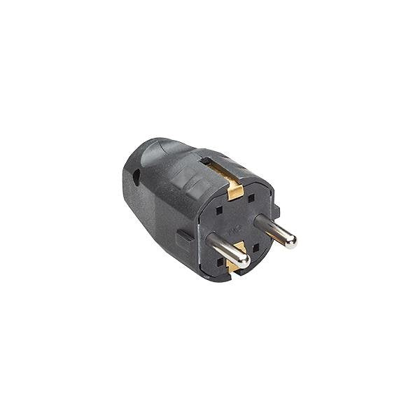 Bachmann - Schutzkontakt-Gerätestecker Montagestecker sw 910.100 m.dopp.Erdungssystem