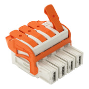 WAGO GmbH & Co. KG - Ein- und mehrpolige Klemmenleiste 1-Leiter-Federleiste,Hebel 832-1104/320-000 PushinCAGECLAMP,lgr − 20 Stück