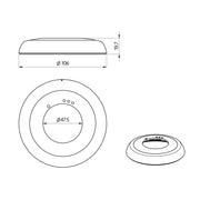 BEG Brück Electronic - Zubehör/Ersatzteile für Bewegungsmelder Abdeckring 93761 anthrazit