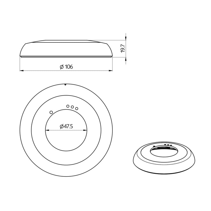 BEG Brück Electronic - Zubehör/Ersatzteile für Bewegungsmelder Abdeckring 93761 anthrazit