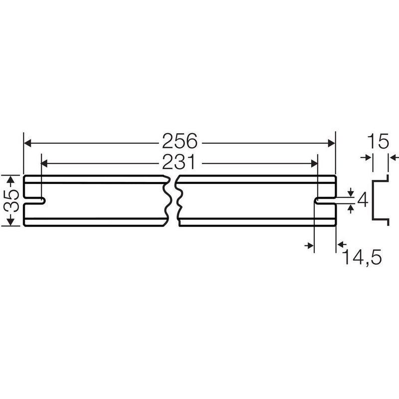 Hensel - Tragschiene DK TS 35 XXmm für KF35