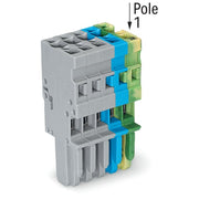 WAGO - Ein- und mehrpolige Klemmenleiste 1-Leiter-Federleiste 769-105/000-048 4mm²,gr/gn-ge/gr − 50 Stück