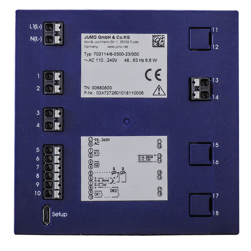 Jumo - Temperaturüberwachungsgerät Kompaktregler 00680800 96x96mm,AC110-240V