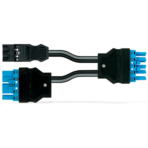 WAGO - Konfektionierte Leitung für steckbare Gebäudeinstallation konfektionierte Y-Leitung 771-5001/221-000 B2ca,2xSteckerBuchse