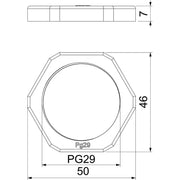 OBO Bettermann - Gegenmutter für Kabelverschraubung Gegenmutter 116 PG29 Iso