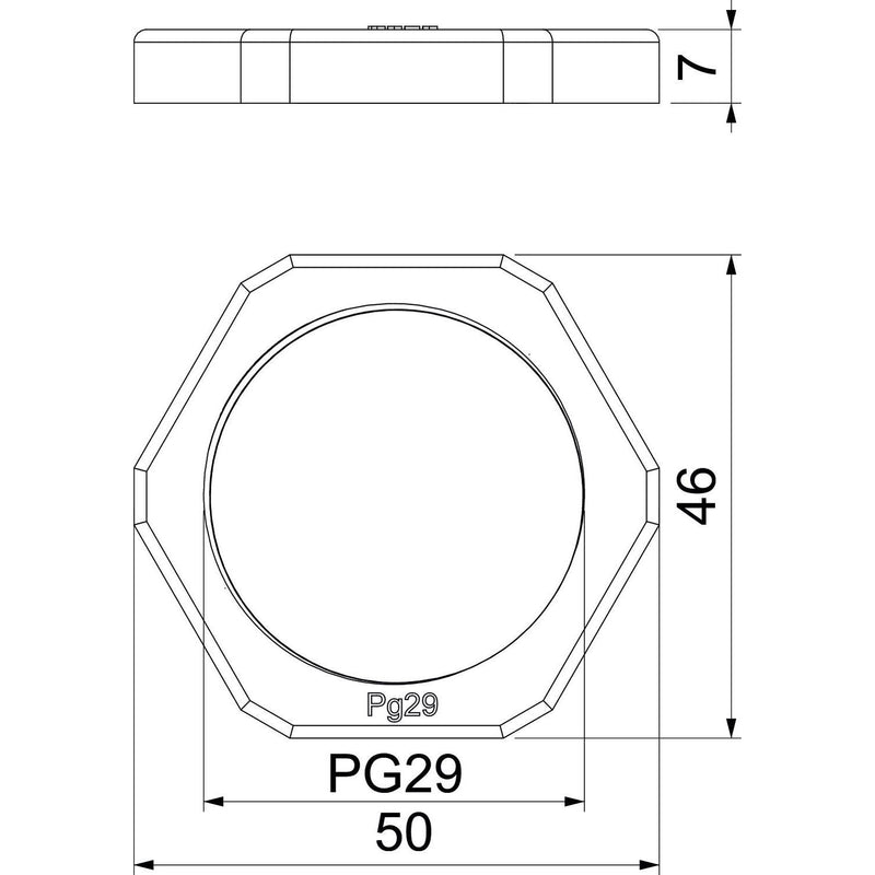 OBO Bettermann - Gegenmutter für Kabelverschraubung Gegenmutter 116 PG29 Iso