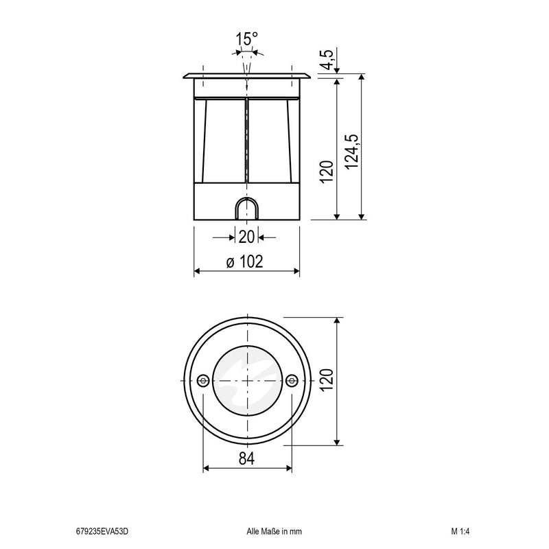 EVN Lichttechnik - Bodeneinbauleuchte LED-Bodeneinbauleuchte 679235EVA53D IP67