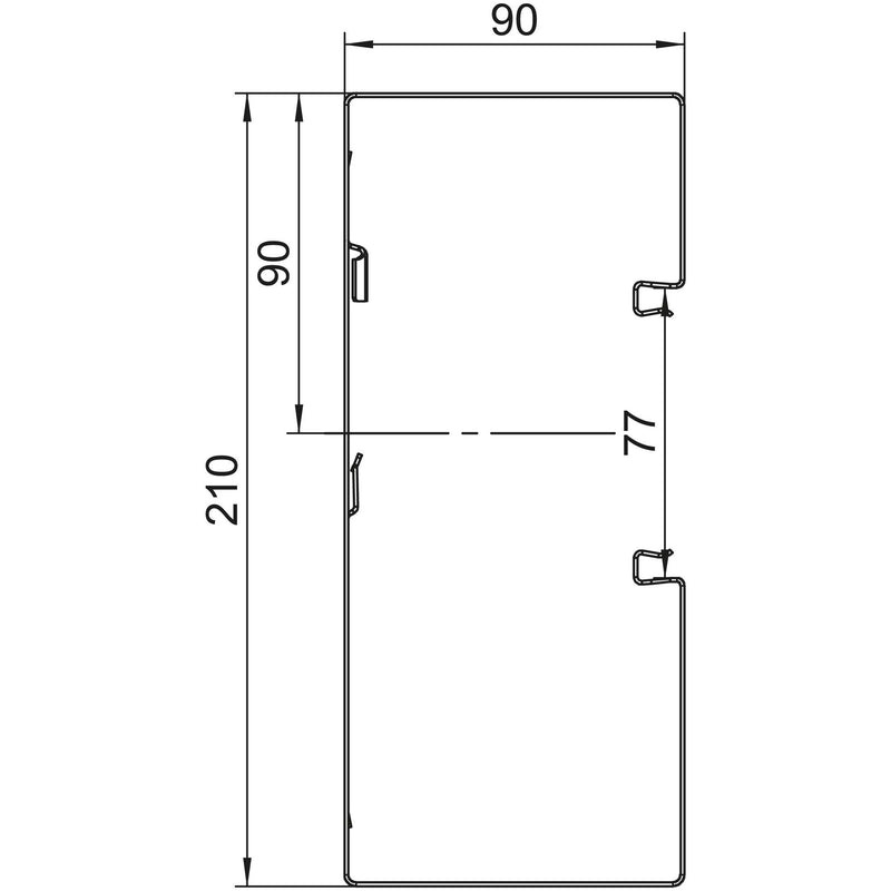 OBO Bettermann - Geräteeinbaukanal o. OT GS-A90210FS − 2 Meter