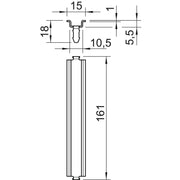OBO Bettermann - Tragschiene Hutschiene 46277 T350 Q GTP 161x15x7,5mm − 10 Stück