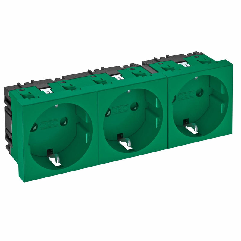 OBO Bettermann - Steckdose 0 Grad, 3-fach STD-D0 MZGN3 Schutzkontakt