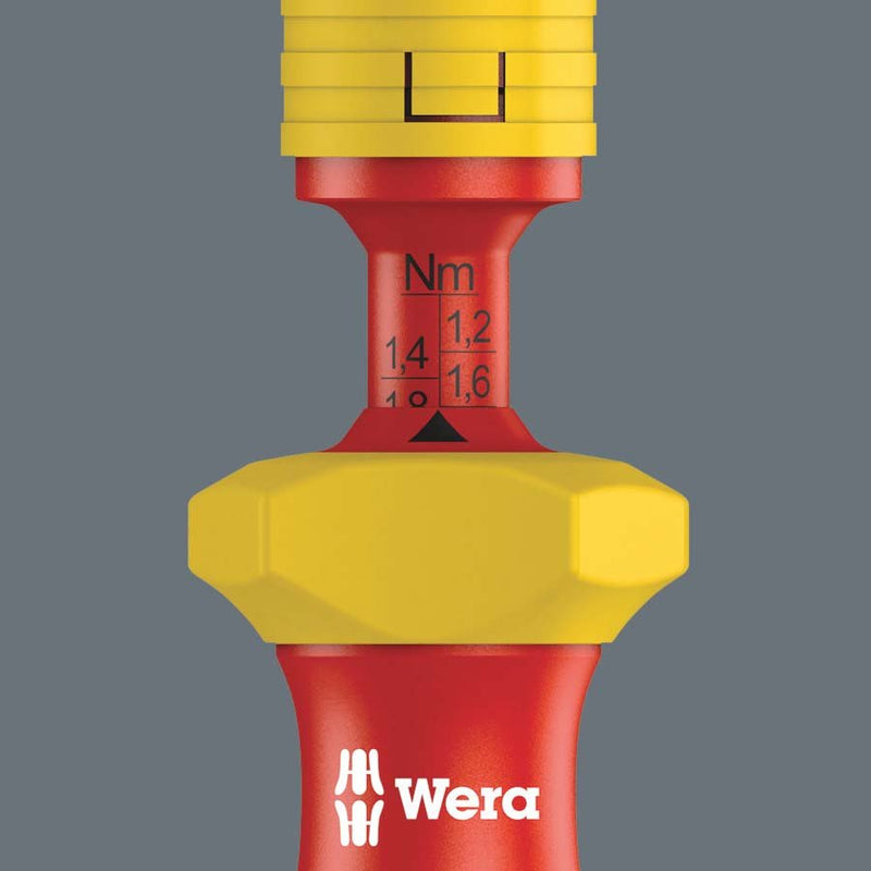 Wera - Drehmomentschlüssel VDE Drehmomenthandhalter 05074752001 192mm, 0,2-1,2Nm