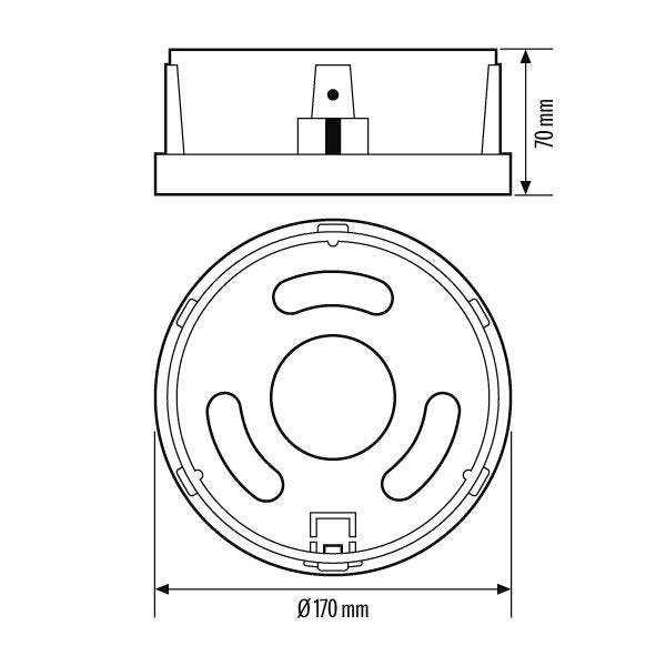 ESYLUX - Mechanisches Zubehör/Ersatzteile für Leuchten Bodenplatte ALVA BL #EL10521904