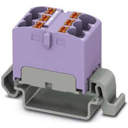 Phoenix Contact - Durchgangs-Reihenklemme Verteilerblock PTFIX 6X4-NS35A VT waager,0,2-6qmm viol − 10 Stück