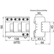 DEHN - Kombi-Ableiter für Energietechnik Kombi-Ableiter DV M TNC 255 DEHNventil M
