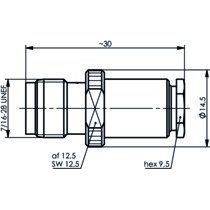 Telegärtner - Koax-Steckverbinder TNC-Kabelbuchse 50Ohm 100023760 G1(RG58 C/U),LMR-195