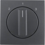 Berker - Abdeckung/Bedienelement für Installationsschalterprogramme Zentralstück mit Drehknopf 1084160600 3S B.3/B.7 anth