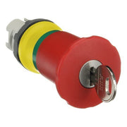 ABB Stotz S&J - Frontelement für Drucktaster Not-Aus-Taster-Vorsatz MPEK4-12R rot