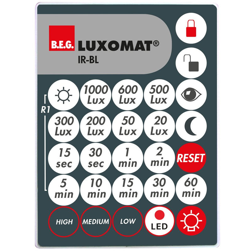 BEG Brück Electronic - Zubehör/Ersatzteile für Bewegungsmelder IR-Fernbedienung IR-BL