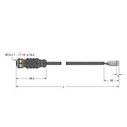 Turck - Konfektioniertes Sensor-Aktor-Kabel Aktuator- u. Sensorleitung RKC4.4T-P7X2-6/TEL PVC