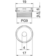 OBO Bettermann - Kabeleinsteckstutzen Einschraubnippel 90 PG 9 DSMB − 100 Stück
