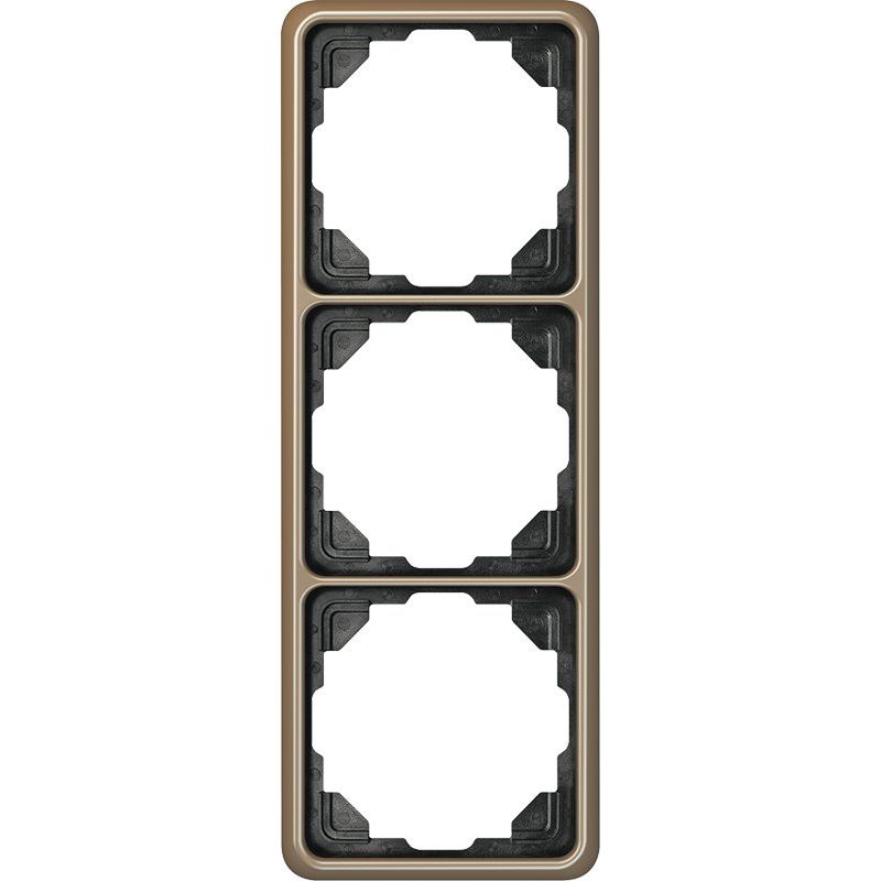 Jung - Abdeckrahmen Rahmen 3-fach gold brz CD 583 GB waage/senkrecht