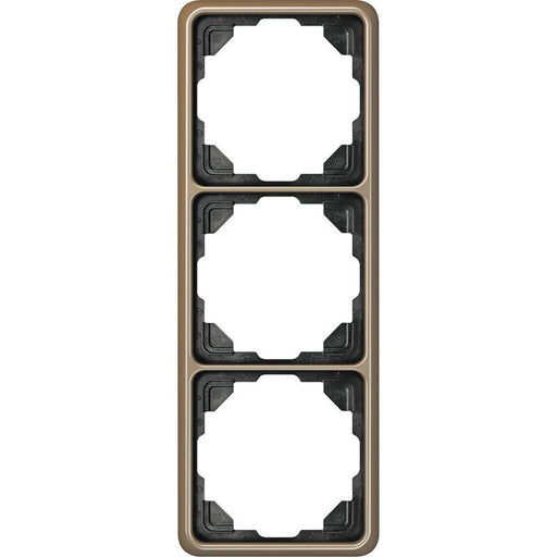 Jung - Abdeckrahmen Rahmen 3-fach gold brz CD 583 GB waage/senkrecht