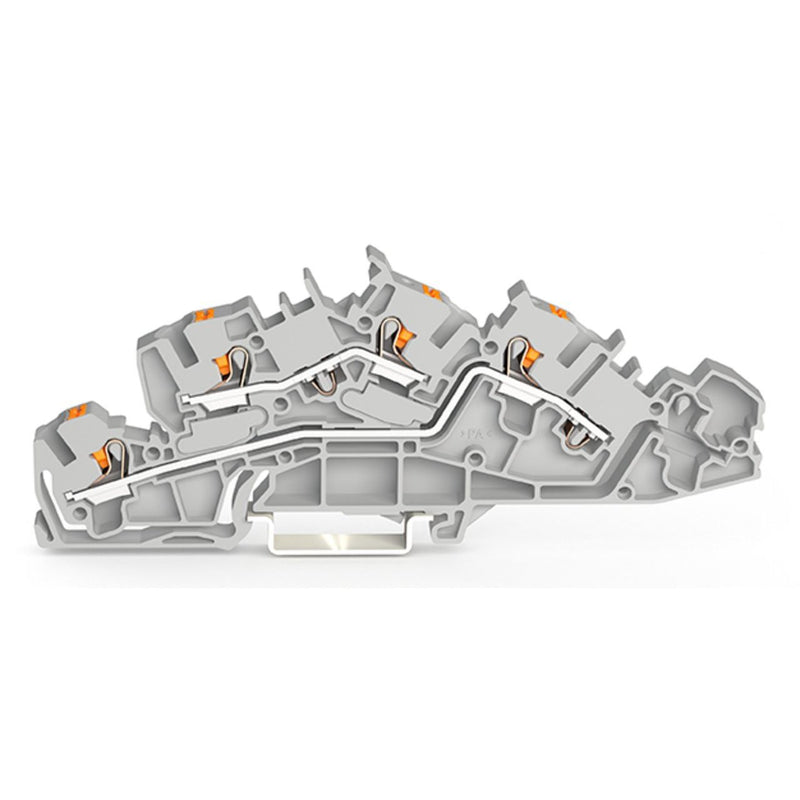 WAGO - Installations-Etagenklemme Installationsetagenklemme 2205-7642 4 mm² mit Drücker − 50 Stück