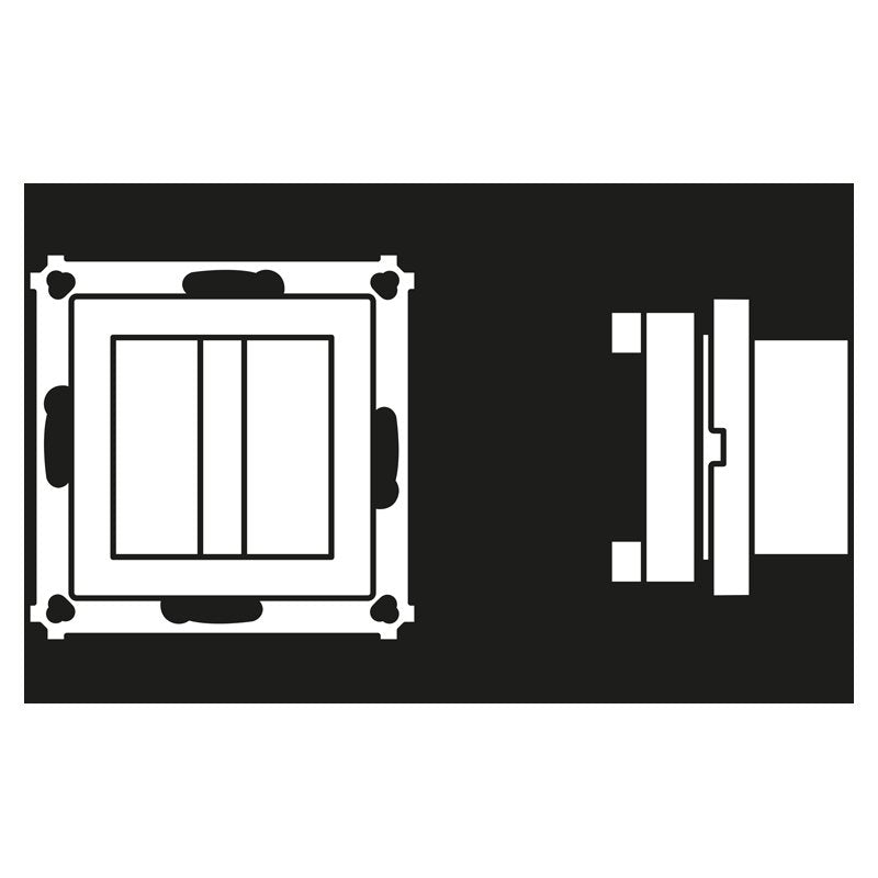 Jung - Behindertenelement für Installationsschalterprogramme Rufmodul ws NRS AS 0834 RM Schraubbefestigung