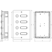 Grothe - Klingeldrücker Etagenplatte ETA 404 V2A UP V2A 404