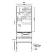 GSAB Elektrotechnik - Zähler-Komplettschrank Festplatzverteiler 00.00.1P11FP-Sy-320 m. Sammelsch.,5-p