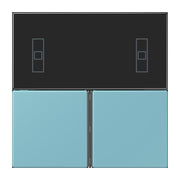 Jung - Abdeckung/Bedienelement für Installationsschalterprogramme Tastensatz 3fach LC 4093 TSA 213 ceruleen moyen