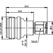 Telegärtner - Koax-Kupplung Adapter N-SMA (F-M) 100024201 50Ohm, TA