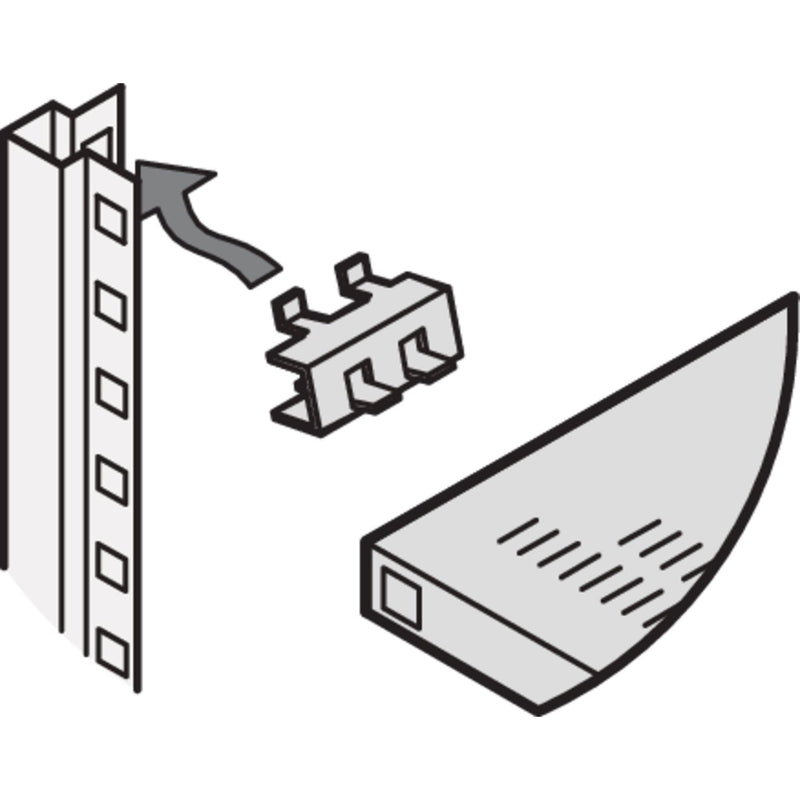 Schroff - Komponente für den Ausbau (Schaltschrank) Einhängewinkel 22114349(VE4) − 4 Packung