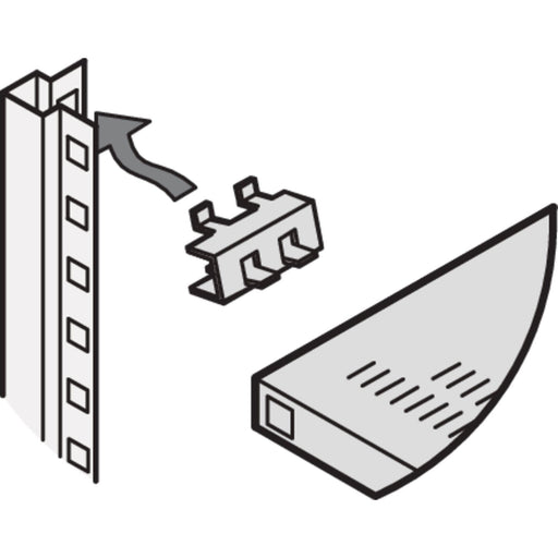 Schroff - Komponente für den Ausbau (Schaltschrank) Einhängewinkel 22114349(VE4) − 4 Packung