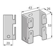 Pflitsch - Montageplatte für Kabeltragsystem Wandkonsole GK WKM X10 V4A Edelstahl − 12 Stück