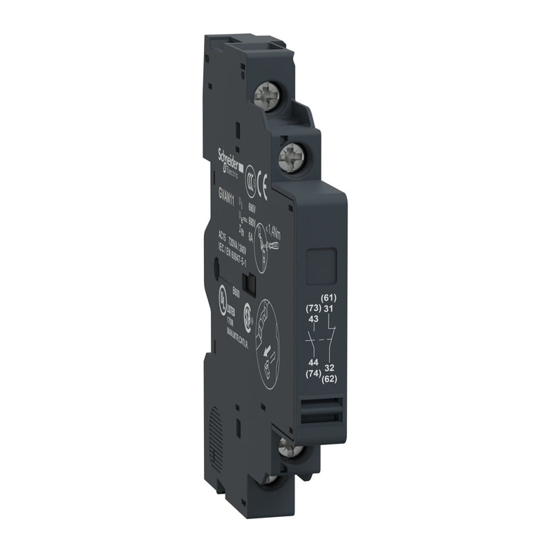 Schneider Electric - Hilfsschalterblock Hilfsschalter GVAN11TQ 1S, 1Ö − 20 Stück