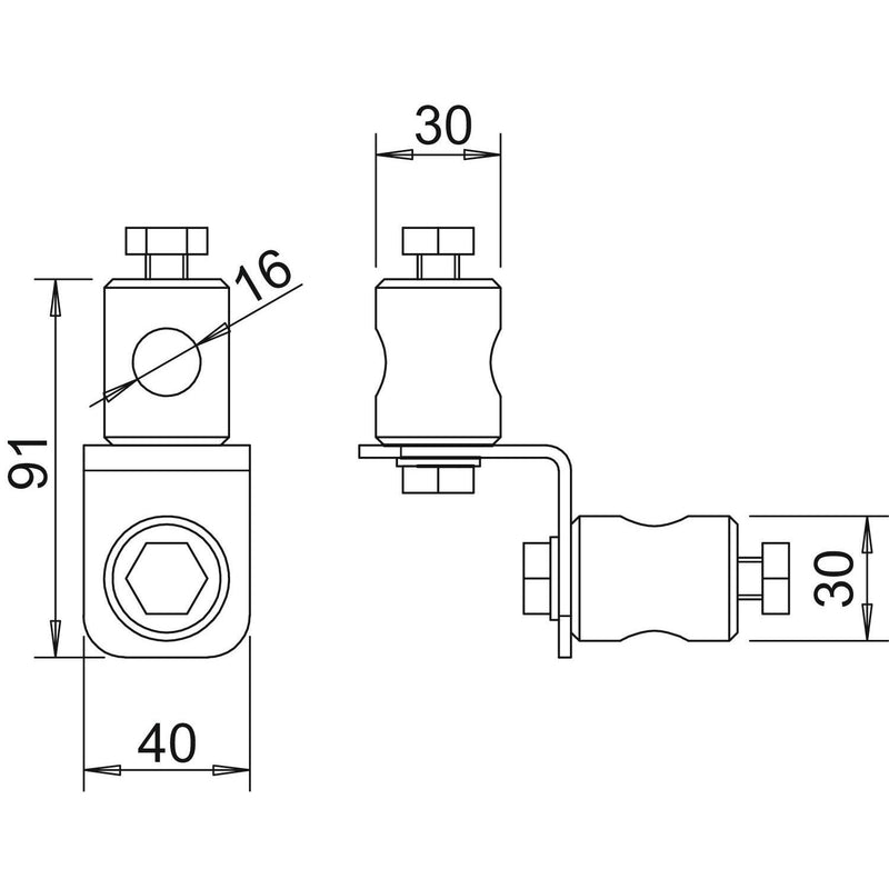 OBO Bettermann - Fangeinrichtung für Blitzschutz Iso-Combi 101 MA-16 Multi-Adapter